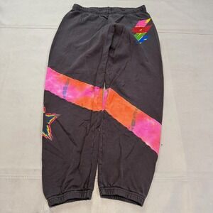 Lauren Moshi Black Joggers with Pink and Orange Accents